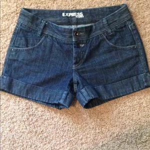 Express denim cuffed shorts
